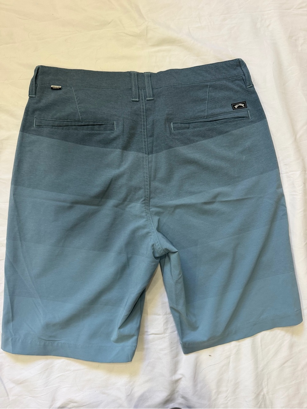 Billabong Crossfire Submersible Hybrid Quick Dry Zip Shorts Men 32 Blue Stripes - Picture 2 of 7